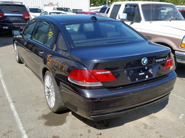 WBAHN83527DT65810 - 2007 BMW 750 BLACK photo 3