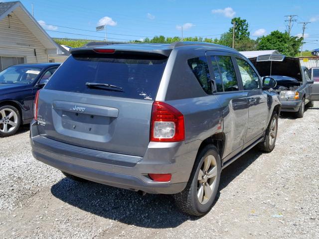 1C4NJDBBXCD638018 - 2012 JEEP COMPASS SP ნაცრისფერი ფოტო 4