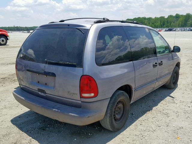 2P4FP2536WR797319 - 1998 PLYMOUTH VOYAGER PURPLE photo 4