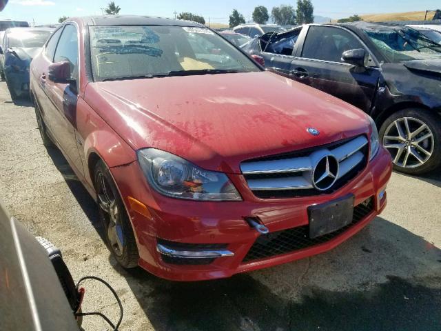 WDDGJ4HB8CF794617 - 2012 MERCEDES-BENZ C 250 RED photo 1