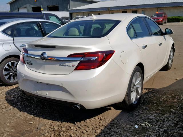 2G4GN5EX1E9251640 - 2014 BUICK REGAL PREM WHITE photo 4