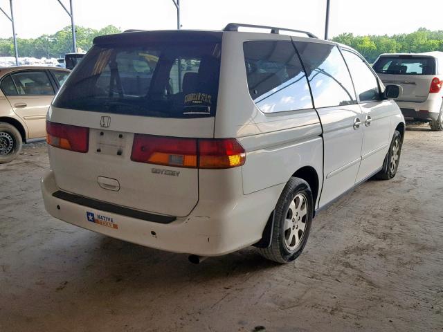 5FNRL18974B108615 - 2004 HONDA ODYSSEY EX WHITE photo 4