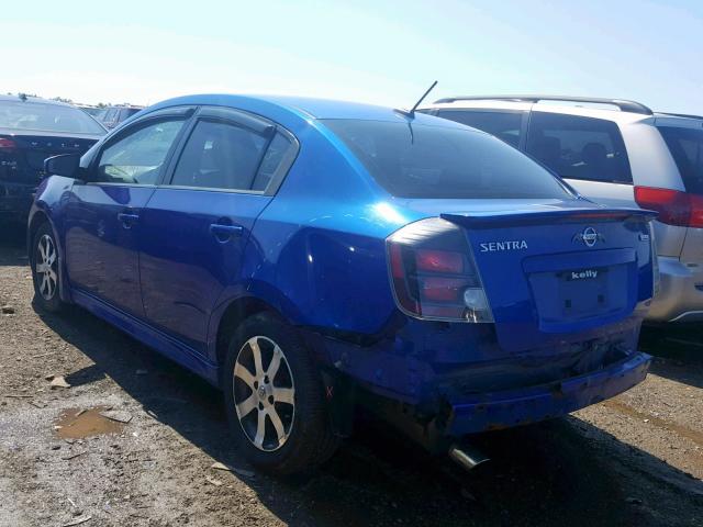 3N1AB6AP7CL773846 - 2012 NISSAN SENTRA 2.0 BLUE photo 3