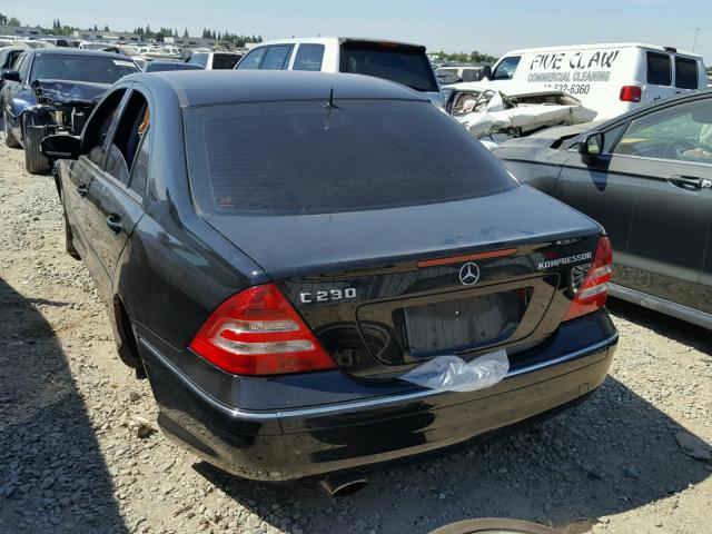 WDBRF40J75F558226 - 2005 MERCEDES-BENZ C 230K SPO BLACK photo 3