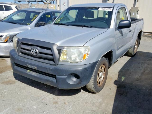 5TENX4CN8AZ681395 - 2010 TOYOTA TACOMA SILVER photo 2