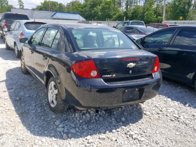 1G1AL55F377375221 - 2007 CHEVROLET COBALT LT BLACK photo 3