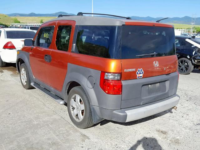 5J6YH28684L035609 - 2004 HONDA ELEMENT EX ORANGE photo 3