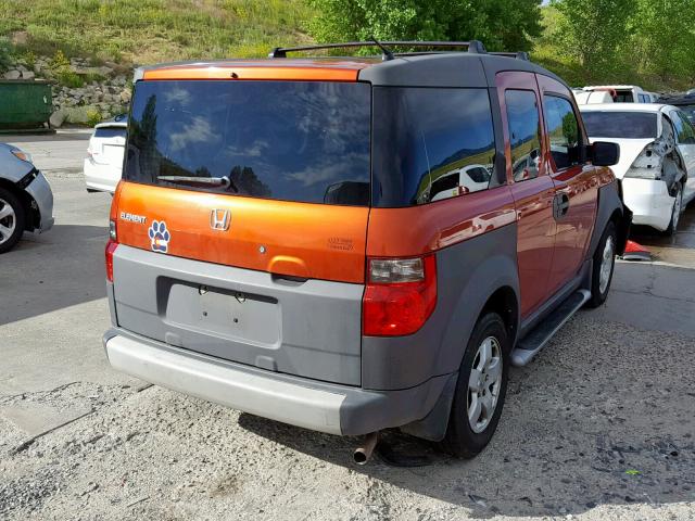 5J6YH28684L035609 - 2004 HONDA ELEMENT EX ORANGE photo 4