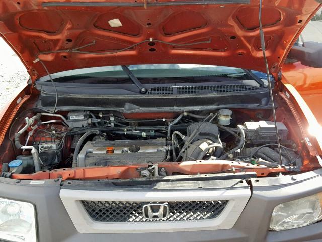 5J6YH28684L035609 - 2004 HONDA ELEMENT EX ORANGE photo 7