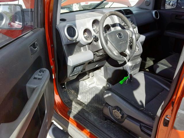 5J6YH28684L035609 - 2004 HONDA ELEMENT EX ORANGE photo 9