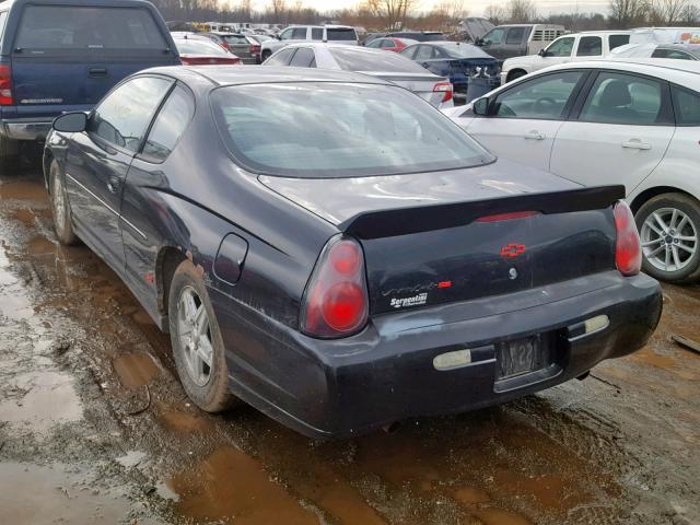 2G1WX12K449427146 - 2004 CHEVROLET MONTE CARL BLACK photo 3