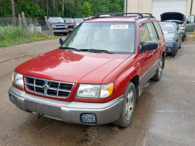 JF1SF6558XH711297 - 1999 SUBARU FORESTER S RED photo 2