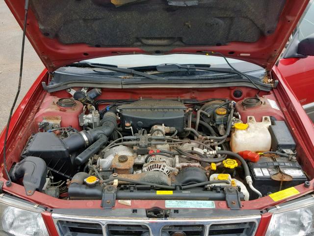 JF1SF6558XH711297 - 1999 SUBARU FORESTER S RED photo 7