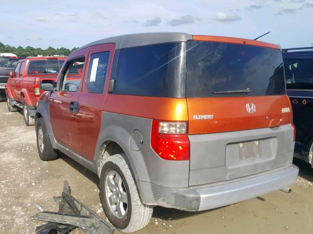 5J6YH18503L020439 - 2003 HONDA ELEMENT EX ORANGE photo 3