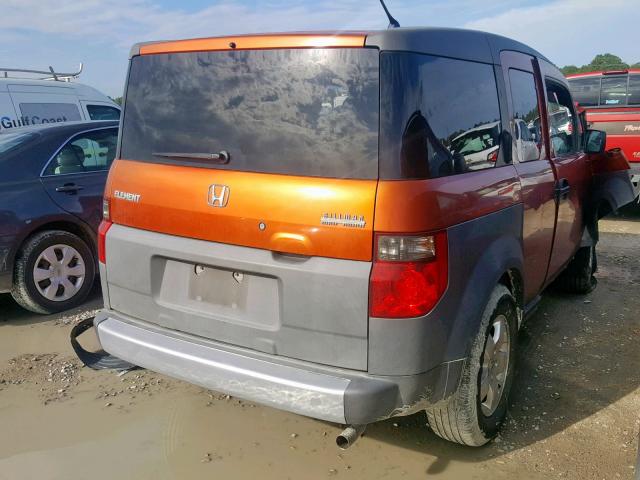 5J6YH18503L020439 - 2003 HONDA ELEMENT EX ORANGE photo 4