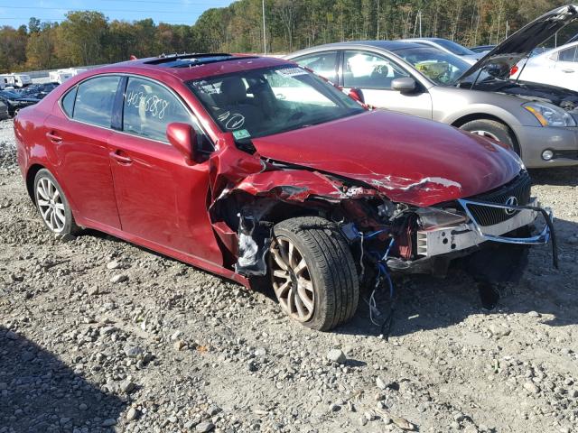 JTHCK262872010218 - 2007 LEXUS IS 250 RED photo 1