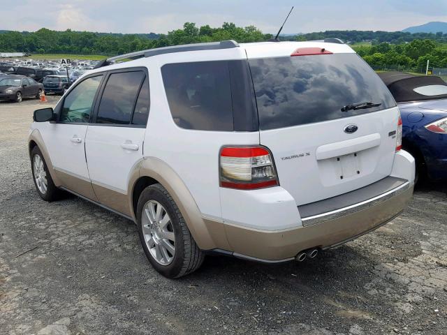 1FMDK08W08GA44731 - 2008 FORD TAURUS X E WHITE photo 3