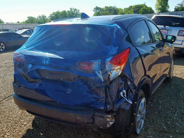 3CZRU6H73HM710089 - 2017 HONDA HR-V EXL BLUE photo 4