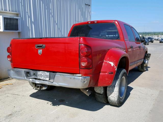 3D7ML49C37G763039 - 2007 DODGE RAM 3500 RED photo 4