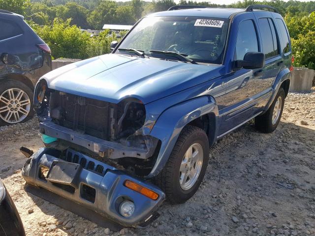 1J4GL58K34W315090 - 2004 JEEP LIBERTY LI BLUE photo 2