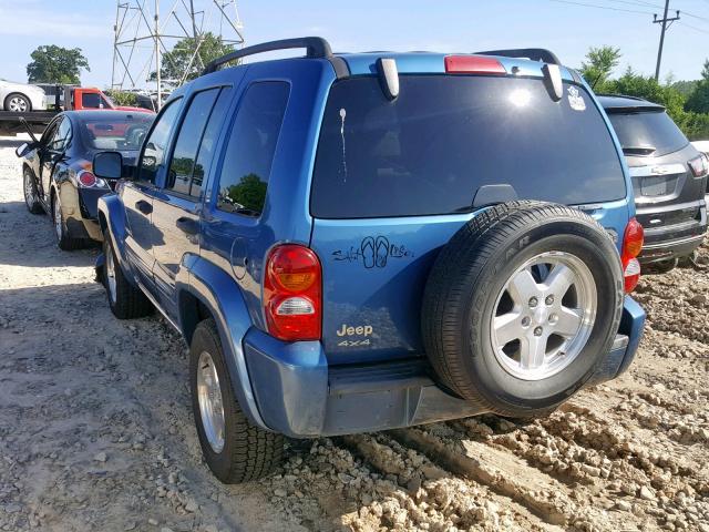 1J4GL58K34W315090 - 2004 JEEP LIBERTY LI BLUE photo 3