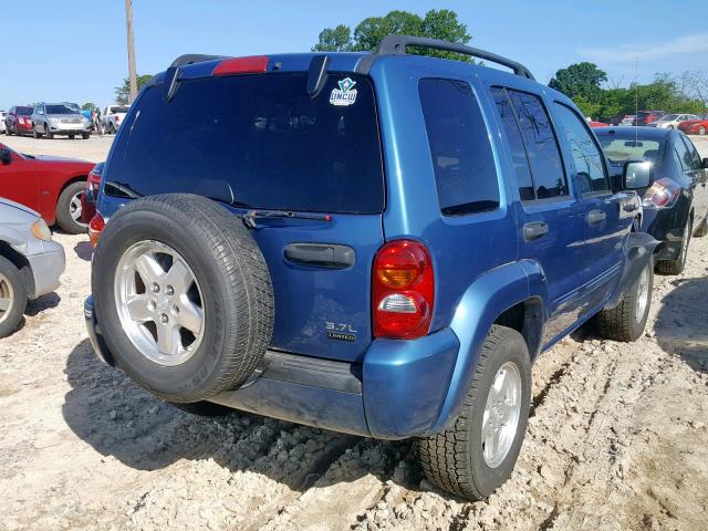 1J4GL58K34W315090 - 2004 JEEP LIBERTY LI BLUE photo 4