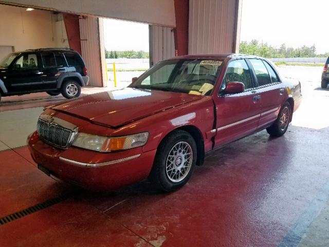 2MEFM74WX1X680559 - 2001 MERCURY GRAND MARQ RED photo 2