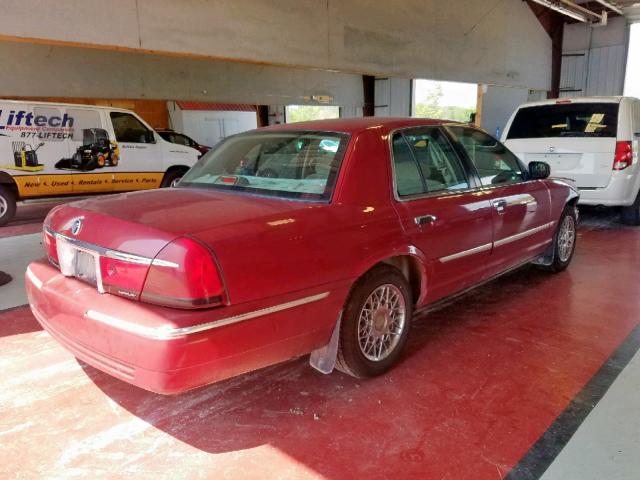 2MEFM74WX1X680559 - 2001 MERCURY GRAND MARQ RED photo 4