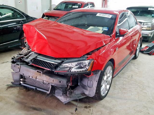 3VW4S7AJ1EM301440 - 2014 VOLKSWAGEN JETTA GLI RED photo 2