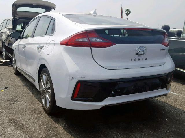 KMHC85LC0HU035713 - 2017 HYUNDAI IONIQ LIMI WHITE photo 3