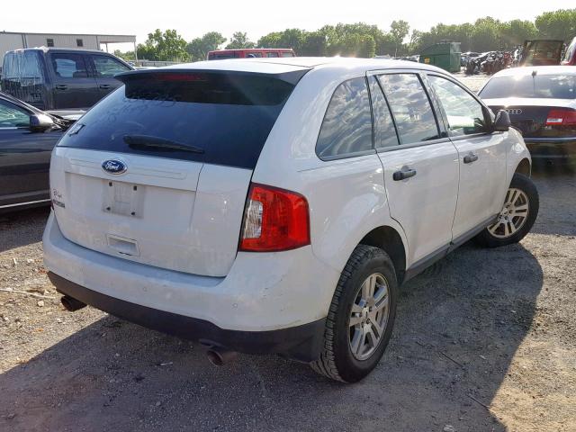 2FMDK3GC6BBB43755 - 2011 FORD EDGE SE WHITE photo 4