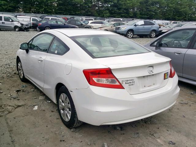 2HGFG3B51CH564838 - 2012 HONDA CIVIC LX WHITE photo 3