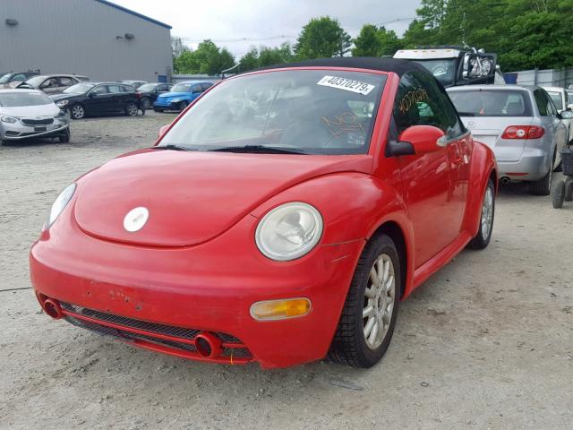 3VWCM21YX4M309816 - 2004 VOLKSWAGEN NEW BEETLE RED photo 2