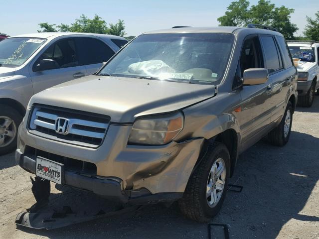 5FNYF28278B030127 - 2008 HONDA PILOT VP BEIGE photo 2