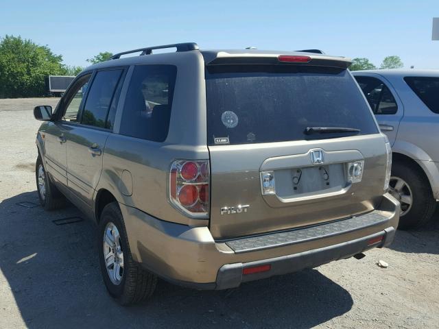 5FNYF28278B030127 - 2008 HONDA PILOT VP BEIGE photo 3