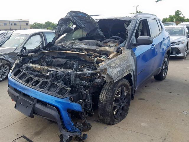 3C4NJDDBXJT154435 - 2018 JEEP COMPASS TR BLUE photo 2