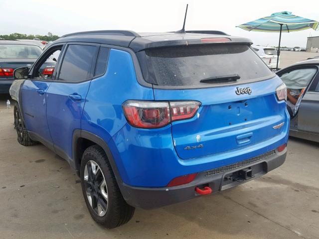 3C4NJDDBXJT154435 - 2018 JEEP COMPASS TR BLUE photo 3