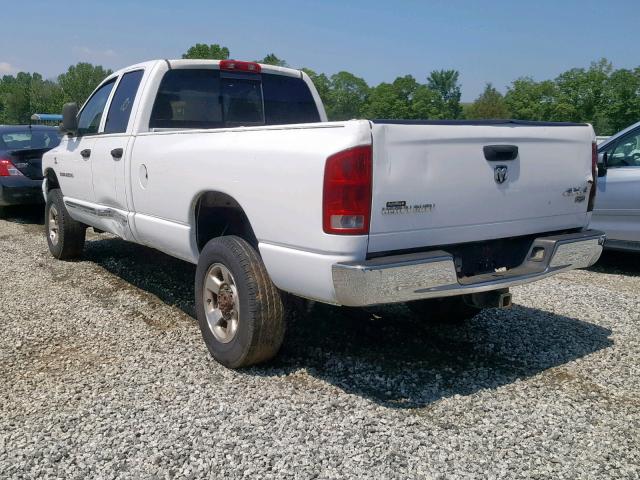 1D7KS28C06J155220 - 2006 DODGE RAM 2500 S WHITE photo 3