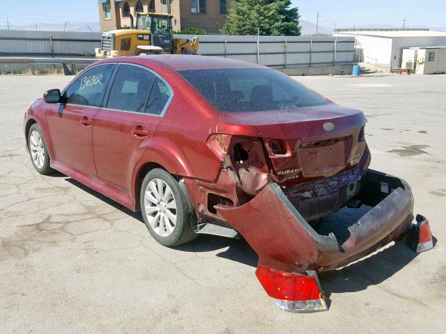 4S3BMDK69A2233080 - 2010 SUBARU LEGACY 3.6 RED photo 3