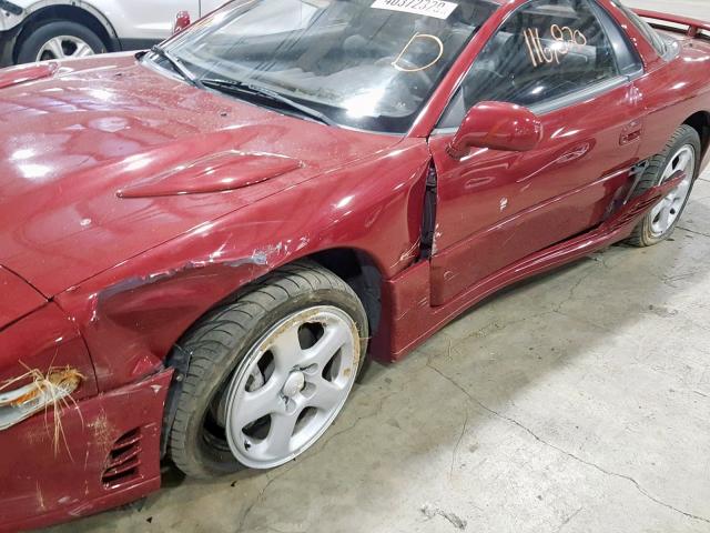 JA3XE74C9NY027816 - 1992 MITSUBISHI 3000 GT VR MAROON photo 9