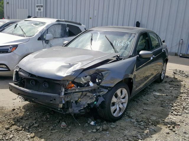 1HGCP36838A074978 - 2008 HONDA ACCORD EXL GRAY photo 2