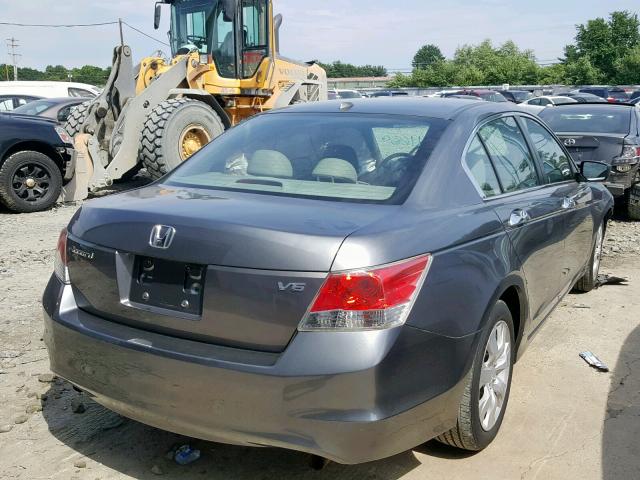 1HGCP36838A074978 - 2008 HONDA ACCORD EXL GRAY photo 4