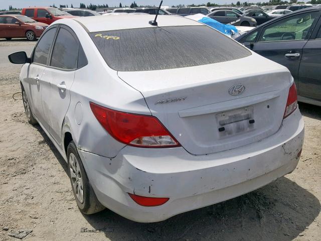 KMHCT4AE9HU361667 - 2017 HYUNDAI ACCENT SE WHITE photo 3