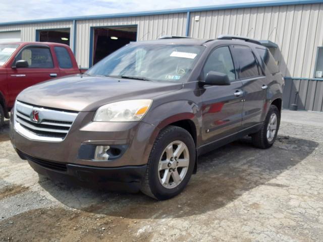 5GZEV13758J214623 - 2008 SATURN OUTLOOK XE BROWN photo 2