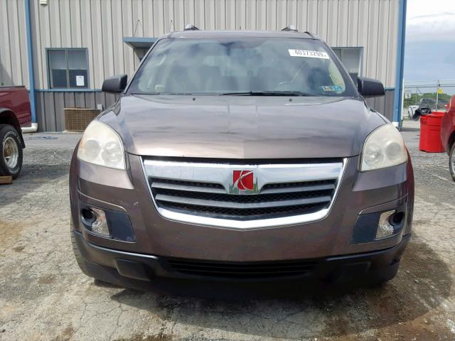 5GZEV13758J214623 - 2008 SATURN OUTLOOK XE BROWN photo 9