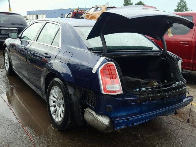 2C3CCAAG7EH214187 - 2014 CHRYSLER 300 BLUE photo 3