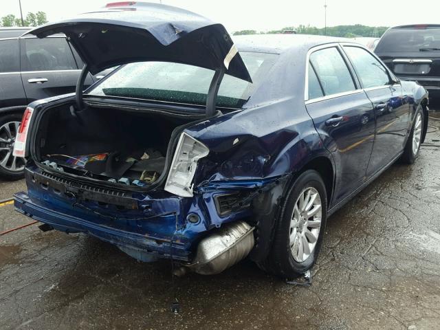 2C3CCAAG7EH214187 - 2014 CHRYSLER 300 BLUE photo 4