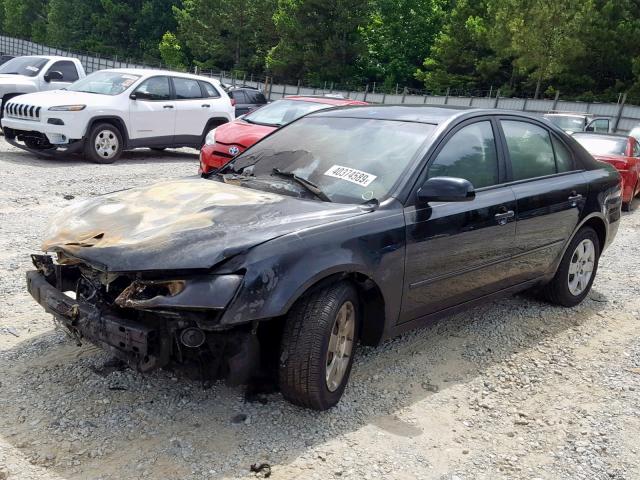 KMHET46C06A107621 - 2006 HYUNDAI SONATA GL BLACK photo 2