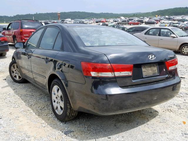 KMHET46C06A107621 - 2006 HYUNDAI SONATA GL BLACK photo 3