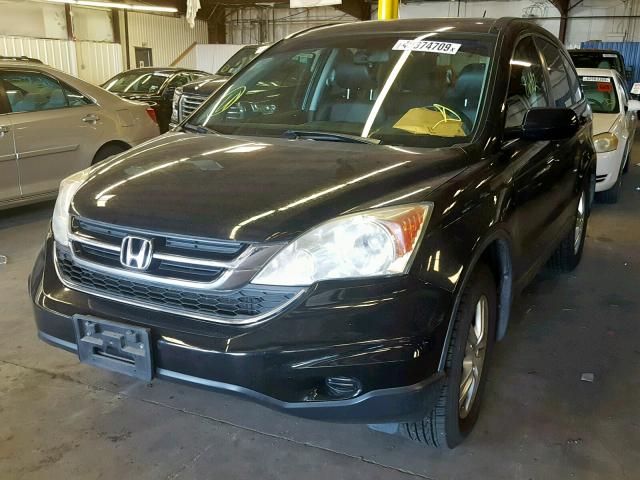 5J6RE4H72BL092483 - 2011 HONDA CR-V EXL BLACK photo 2